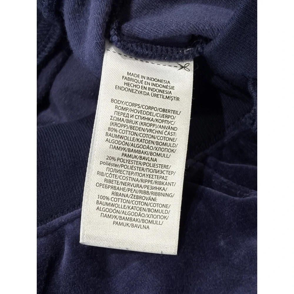 Polo Ralph Lauren Sweatpants Girls Sz  LG 12/14 Blue Suede Elastic Waist Joggers